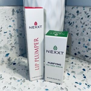 NEXXT Skincare Bundle Lip Plumper + Tea Tree Serum NEW